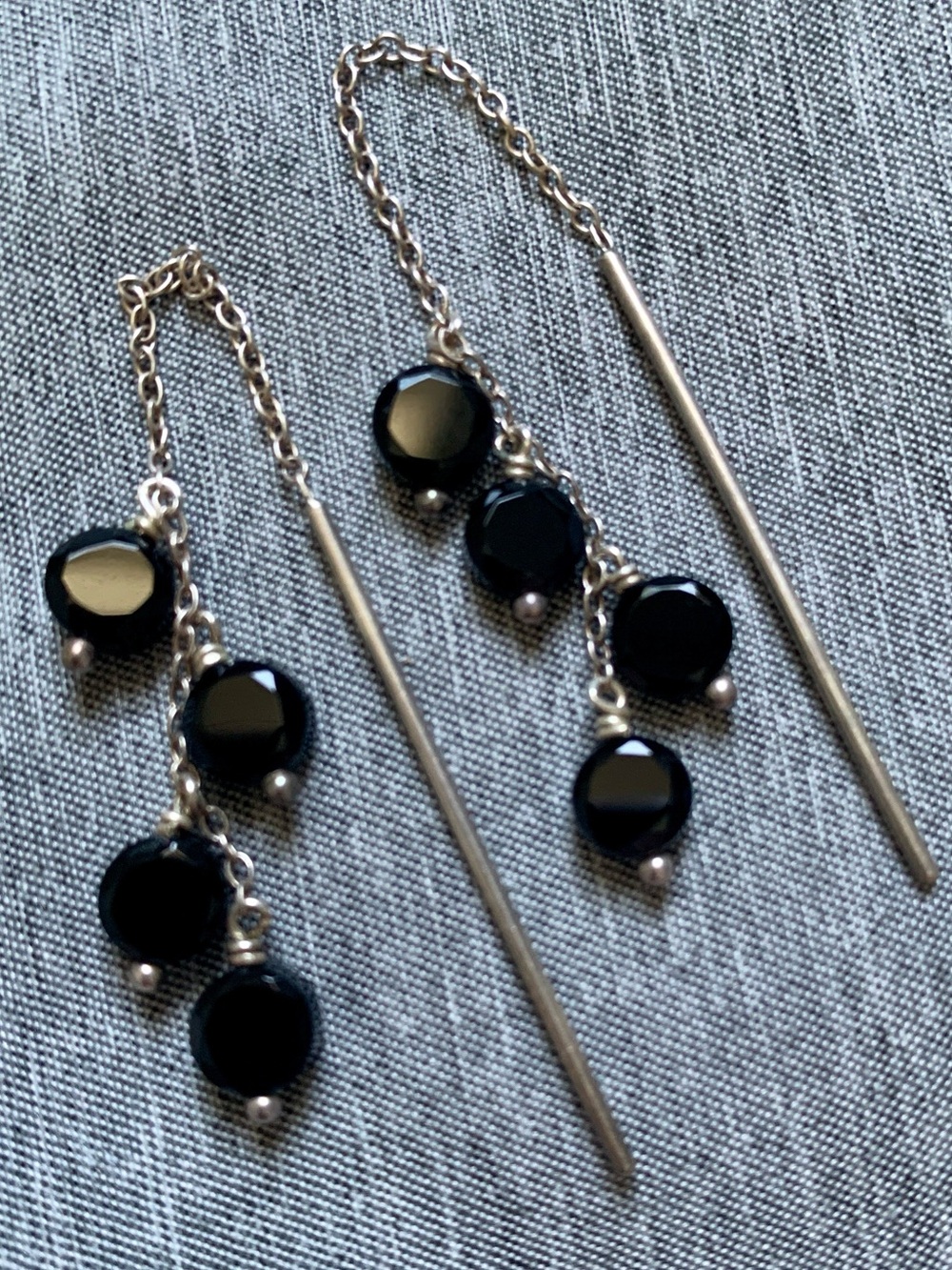 Chan Luu Threader Earrings - Onyx